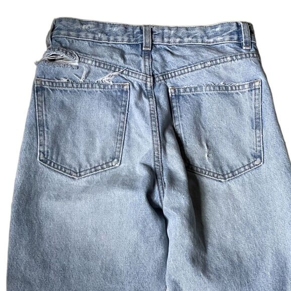 Zara Light Wash Very Distressed 100% Ecologically Grown Cotton Jeans (Size: 4) - Picture 13 of 15